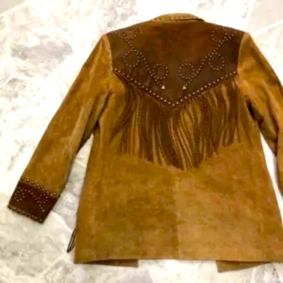 Scully Studded Fringe Leather Jacket! - Picture 2 of 7